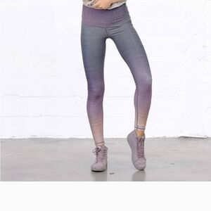 Niyama Sol Ombre High Rise Yoga Leggings Gray Pink Gradient Size S